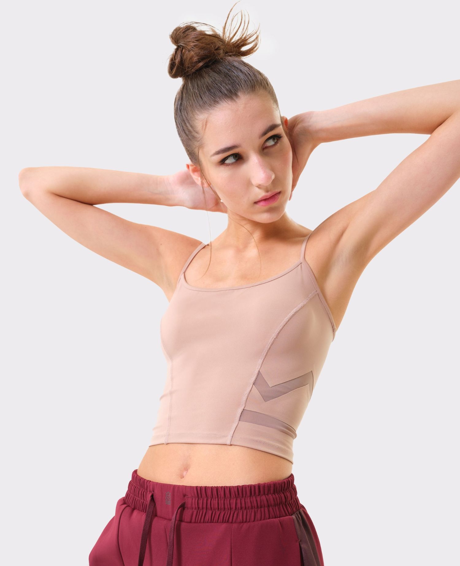 main product photo Essential Crop Top Warm Taupe