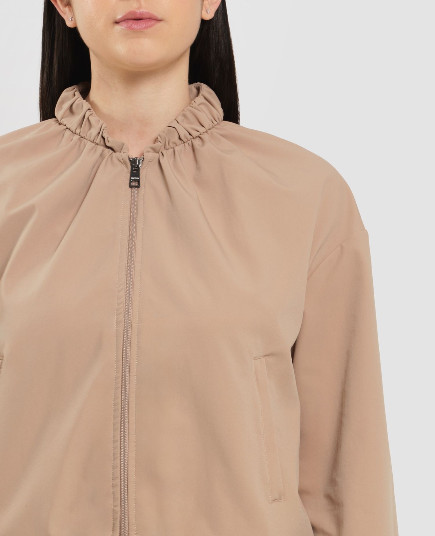 main product photo Full-zip Bomber Beige