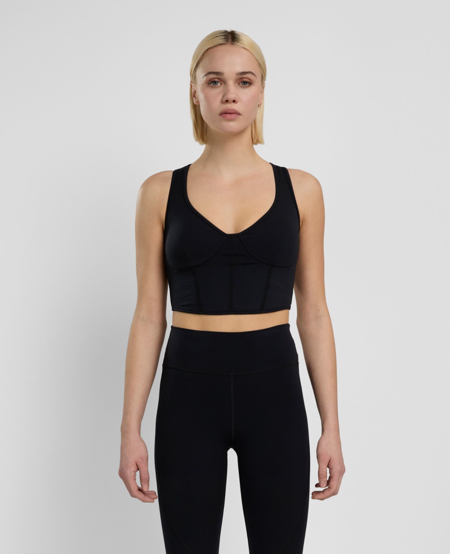 Daring Mesh Corset Top Black