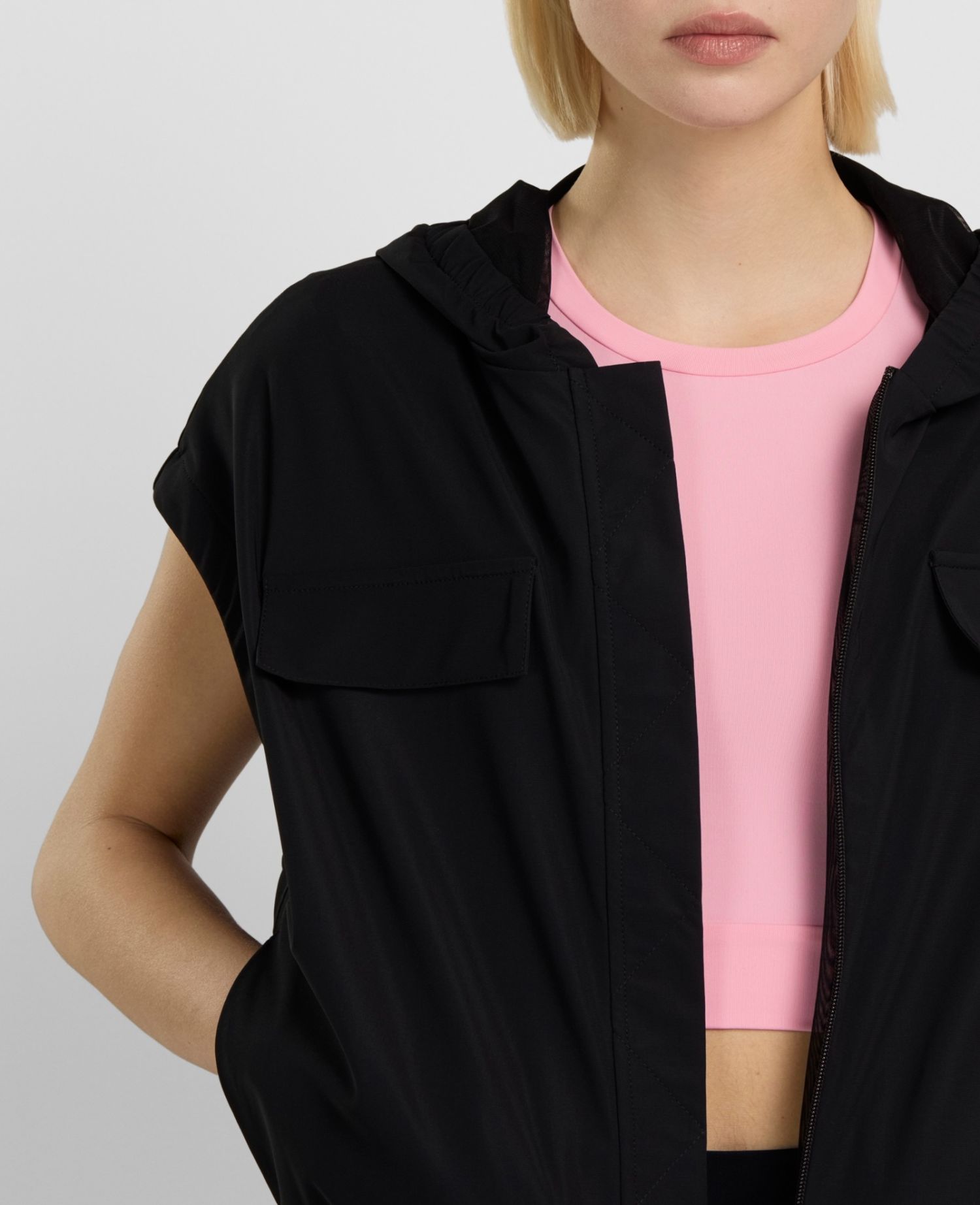 main product photo Daring Lightweight Hooded Gilet Black