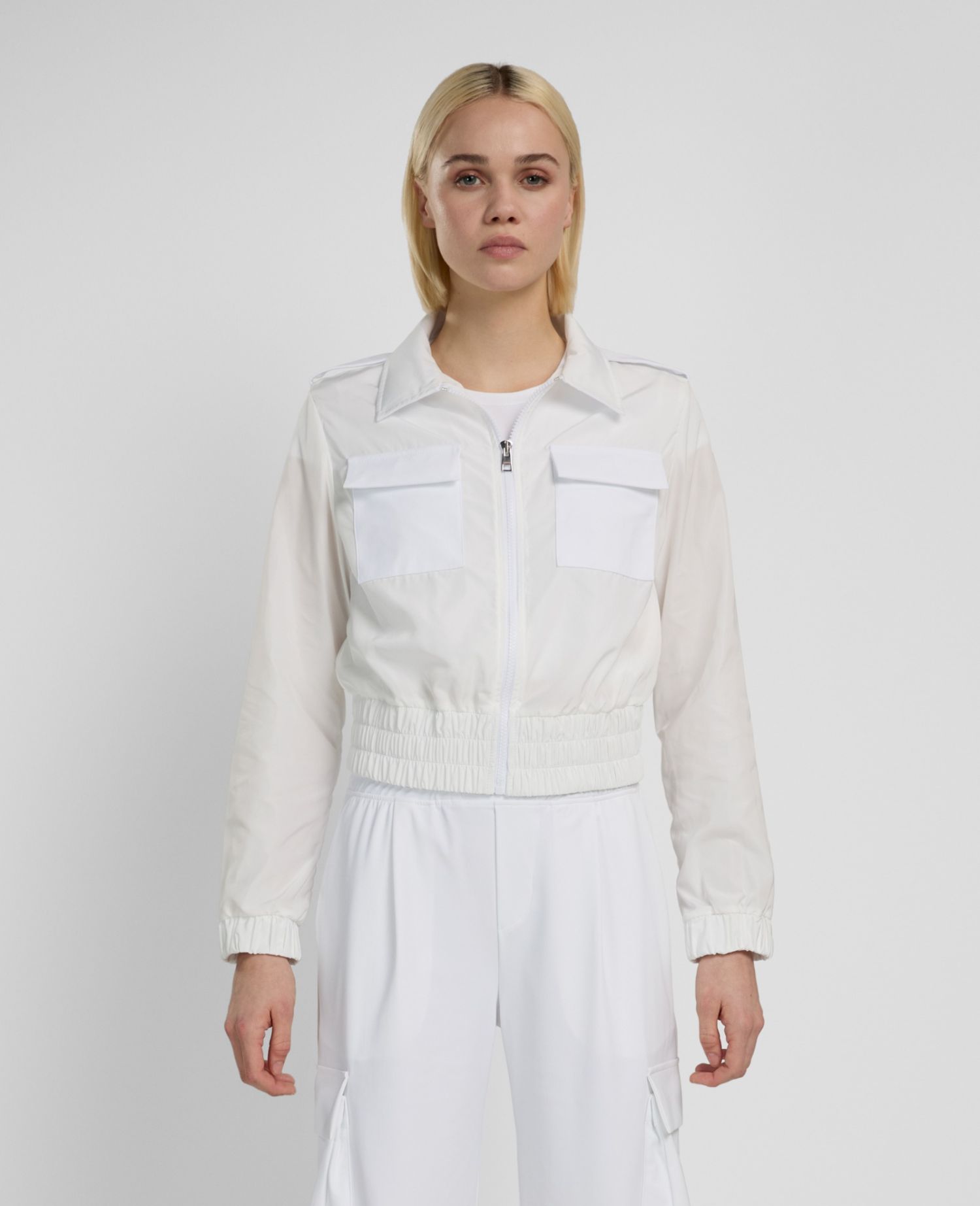 Club Cropped Jacket White