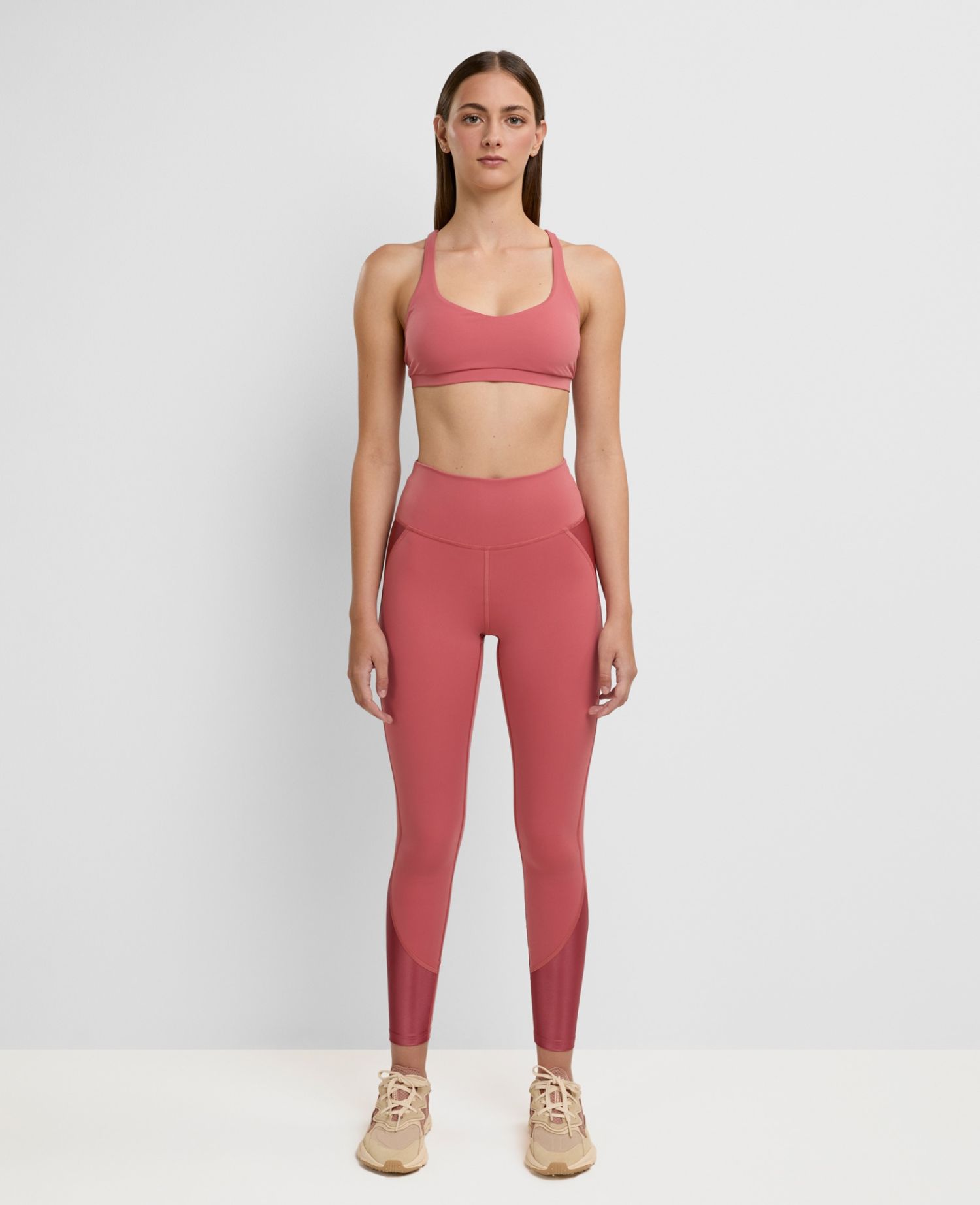 main product photo Matte-Shimmer Leggings Rosa
