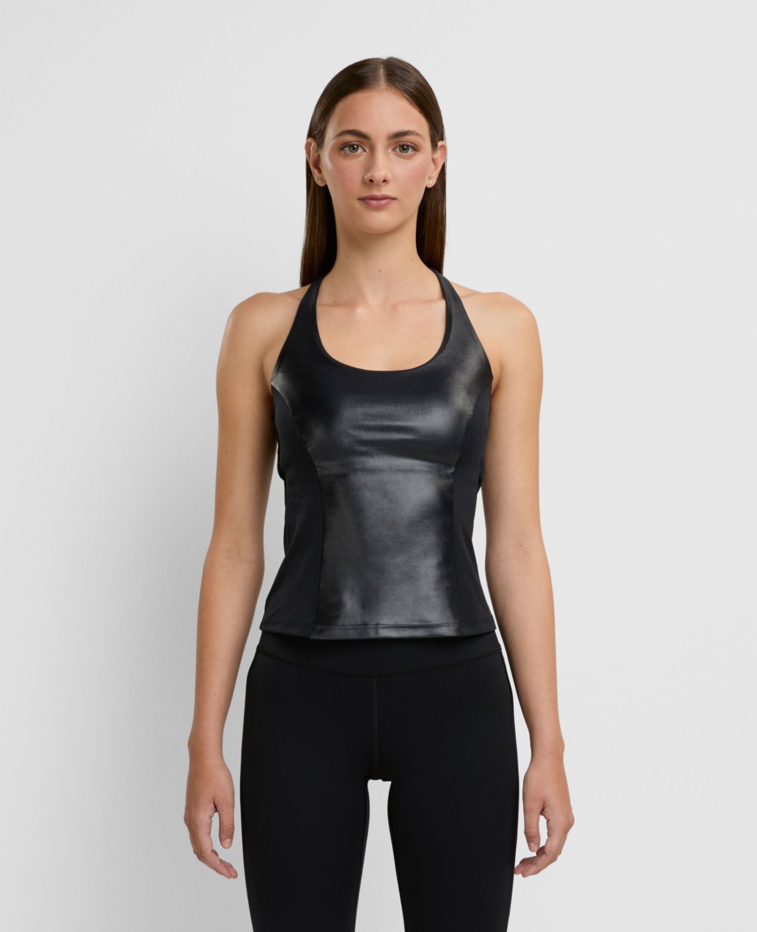 Criss-cross Tank Top Black