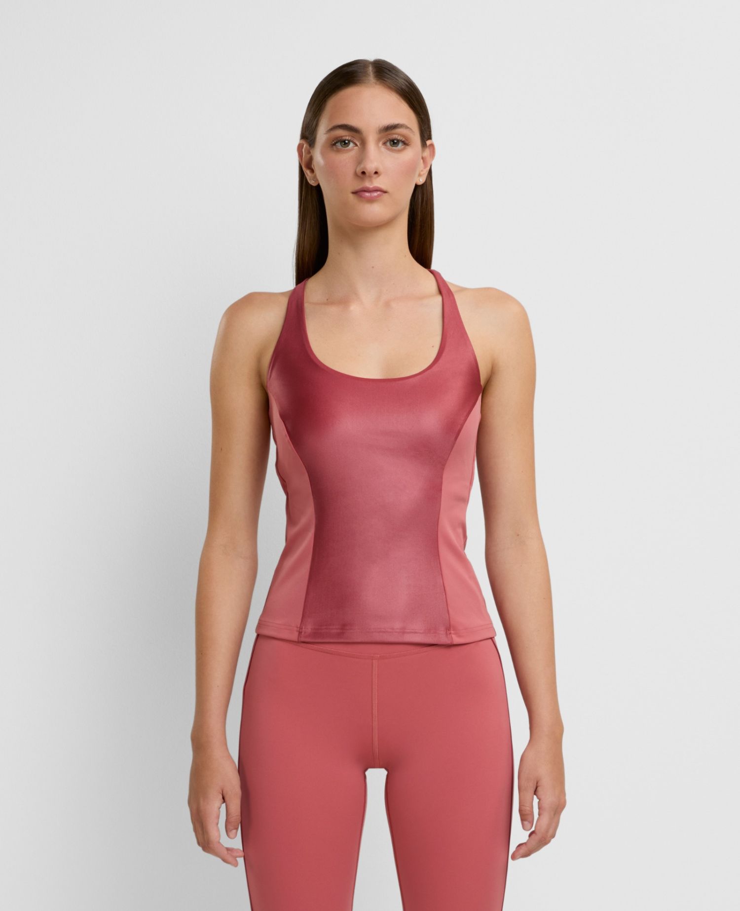 Criss-cross Tank Top Faded Rose