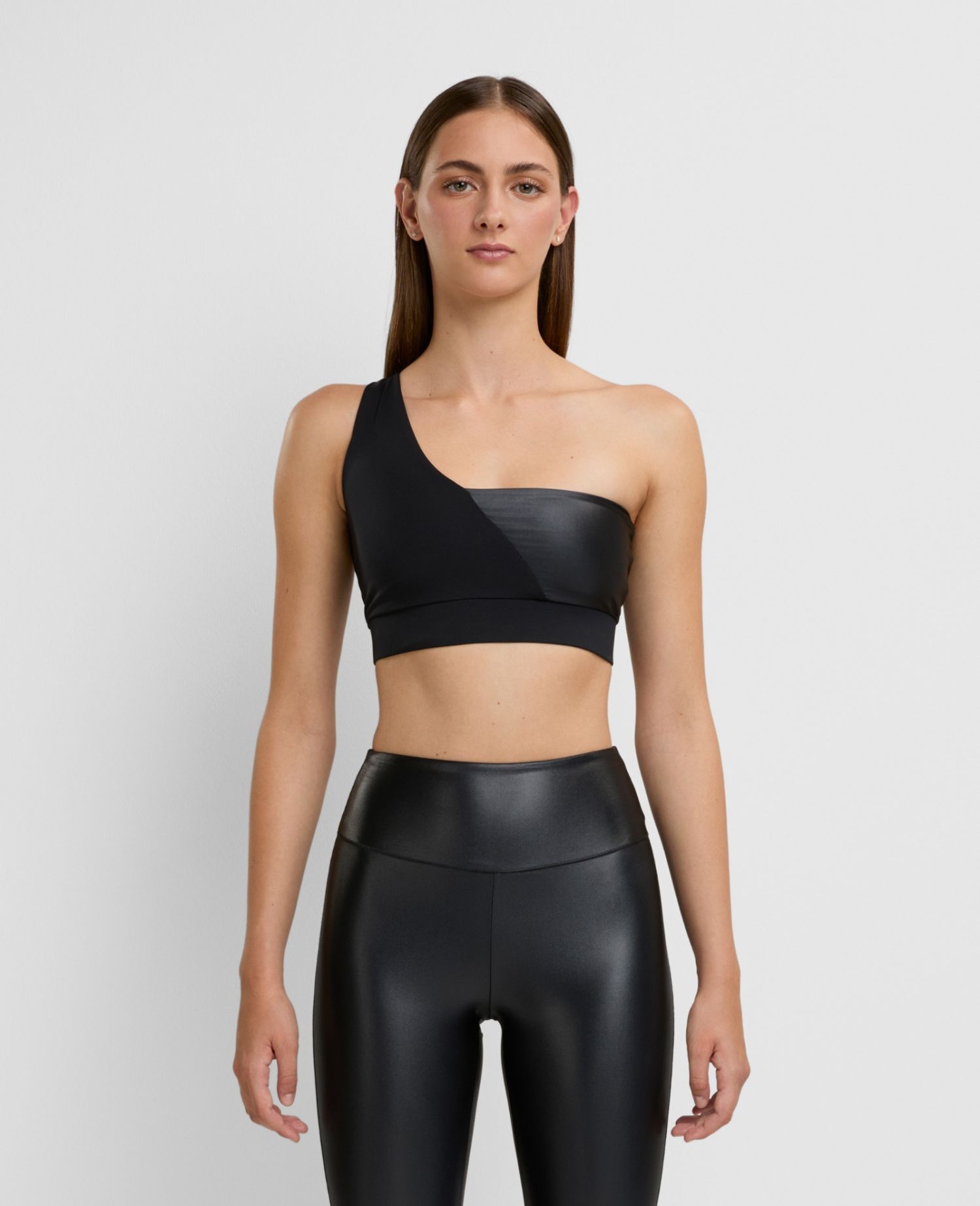 One-shoulder Bra Black