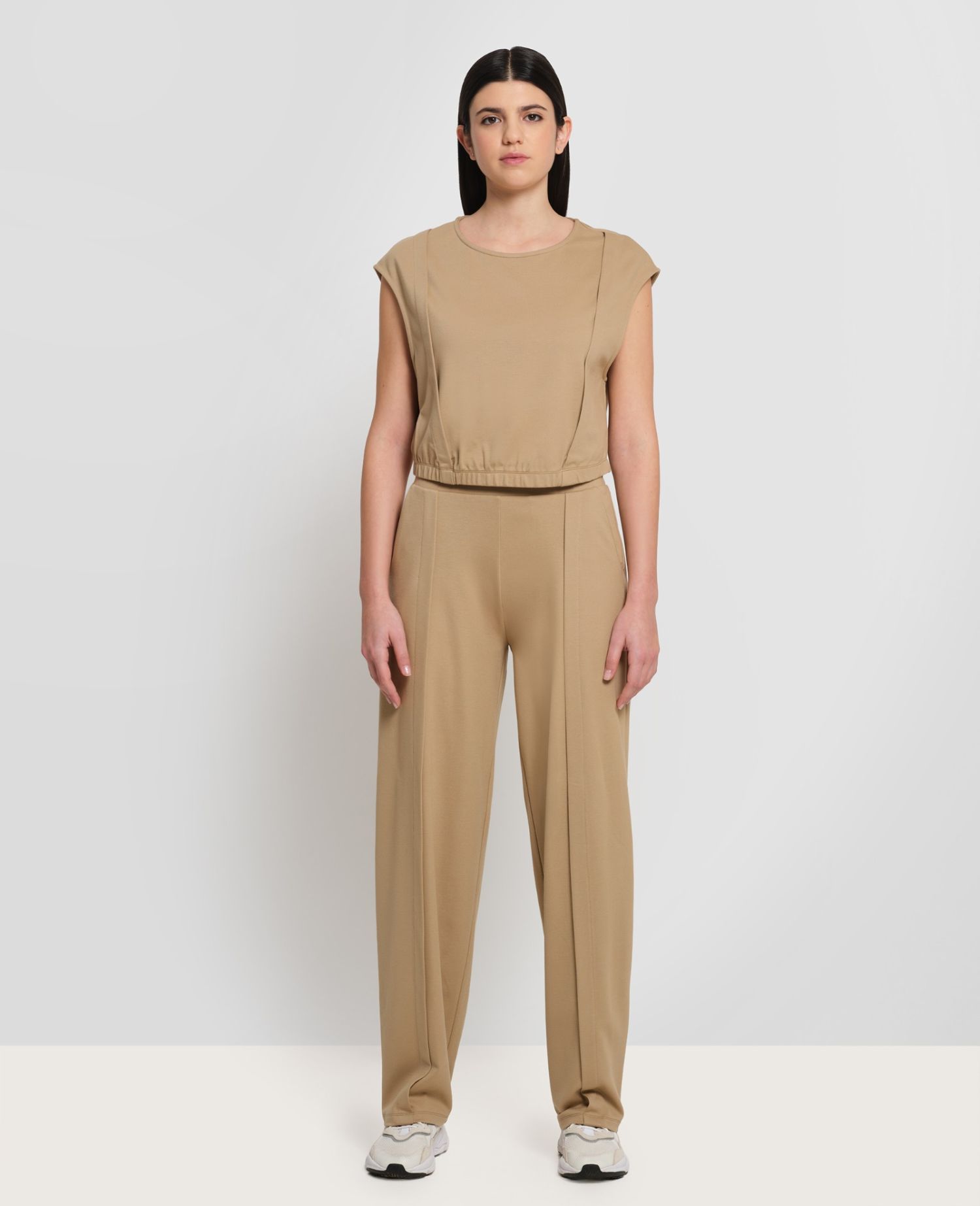 main product photo Baggy Casual Trousers Beige