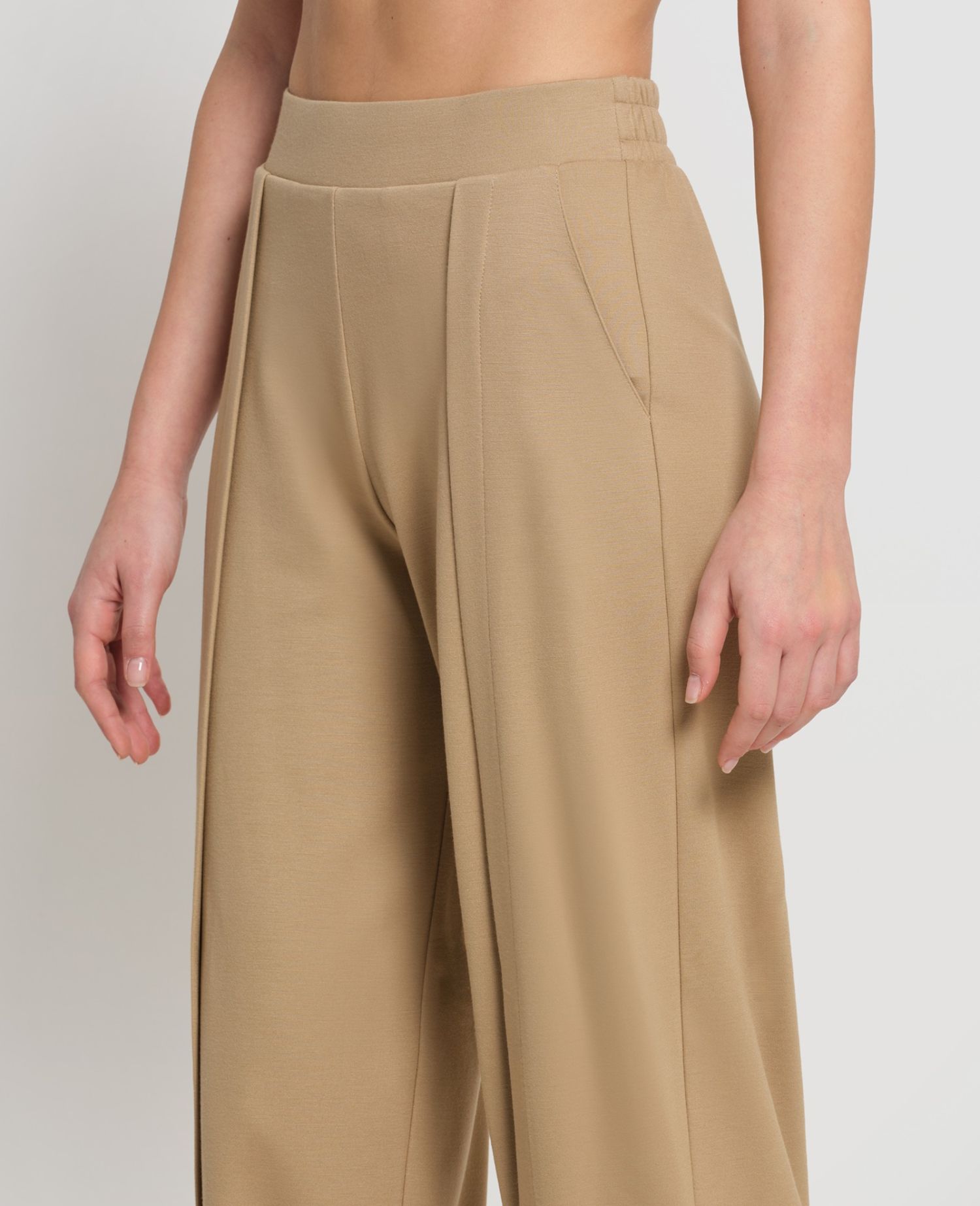 main product photo Baggy Casual Trousers Beige
