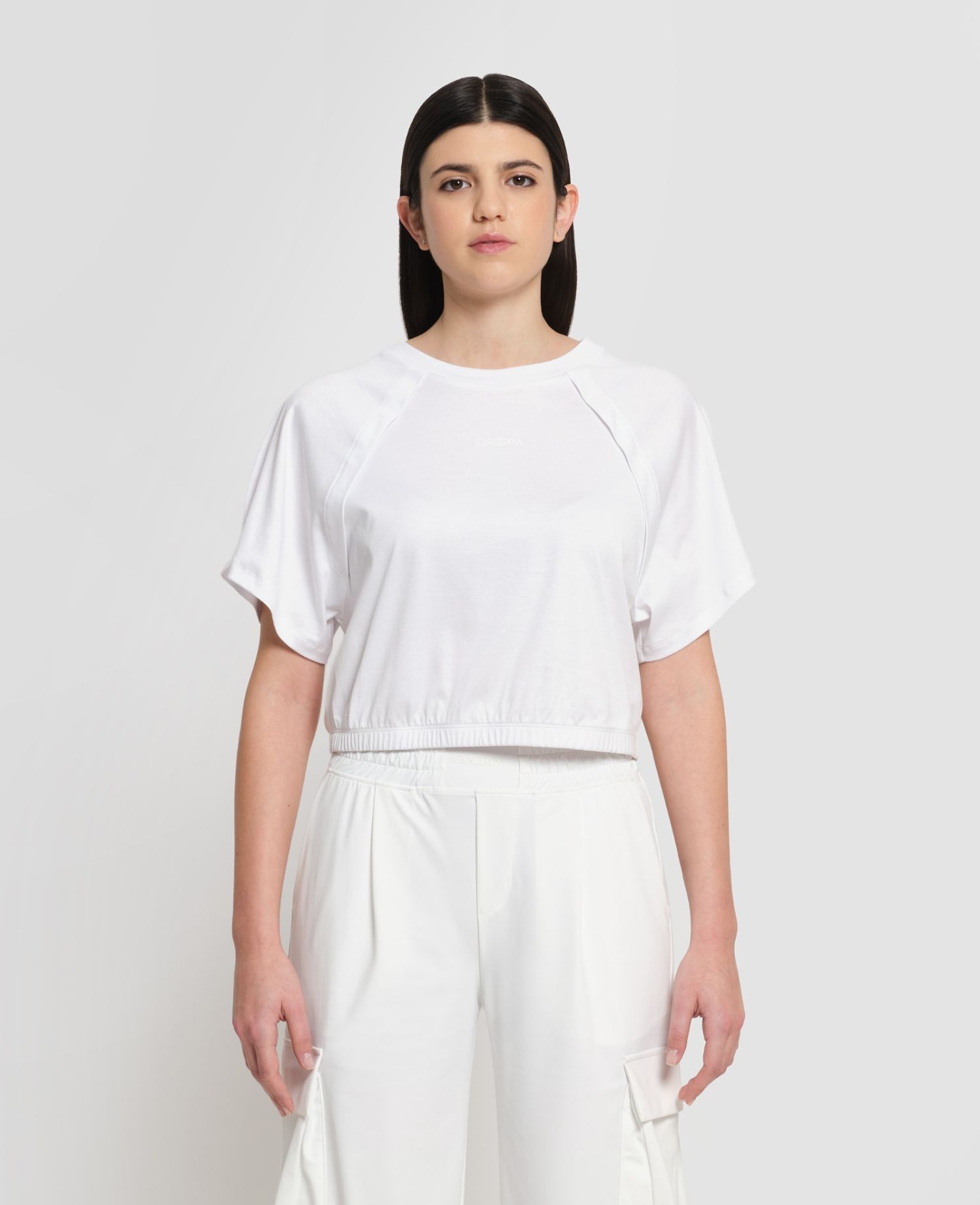 Cropped Interlock T-Shirt White