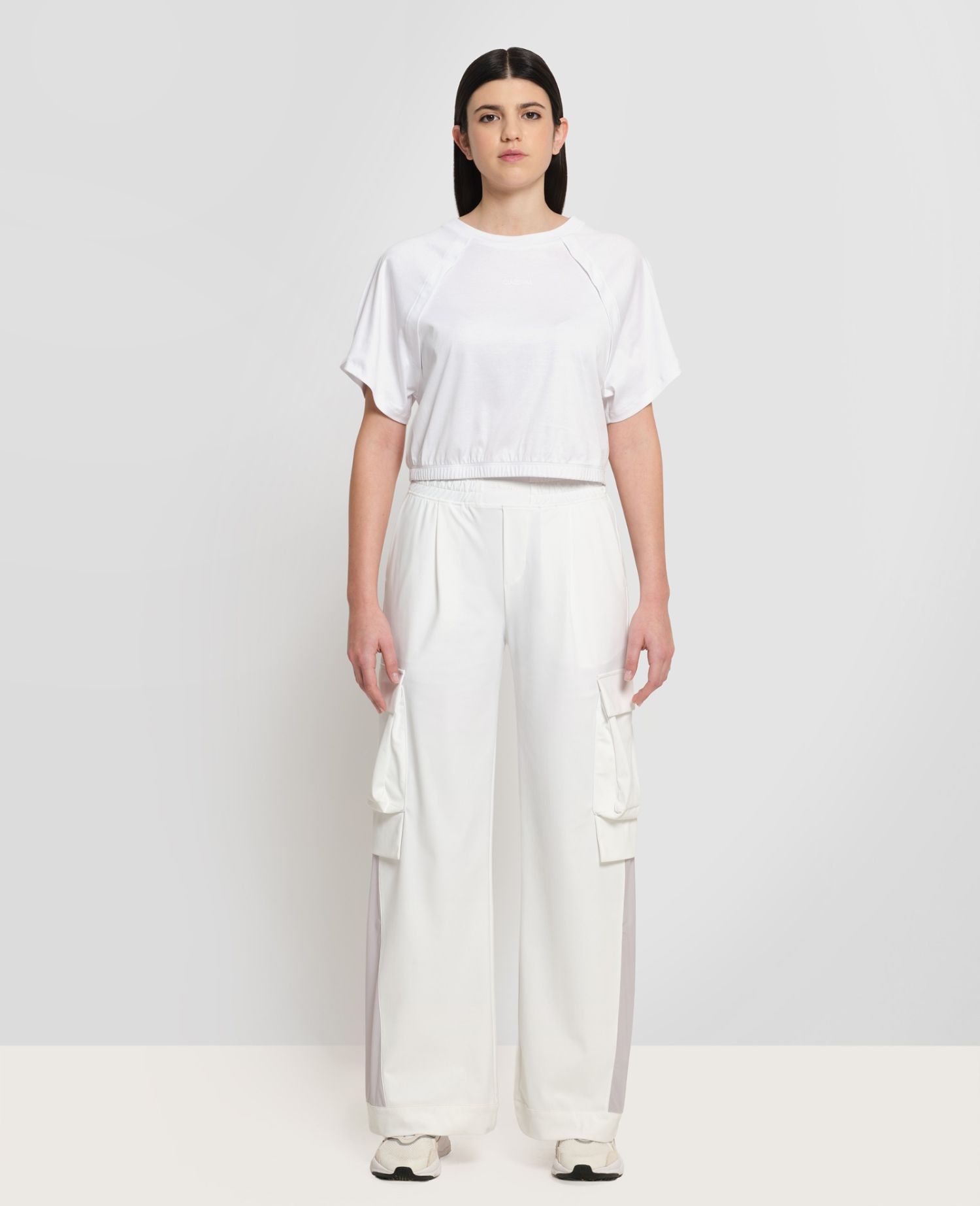 main product photo Cropped Interlock T-Shirt White