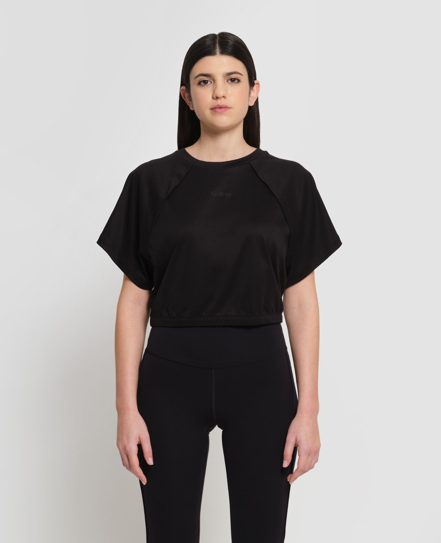 Cropped Interlock T-Shirt Black