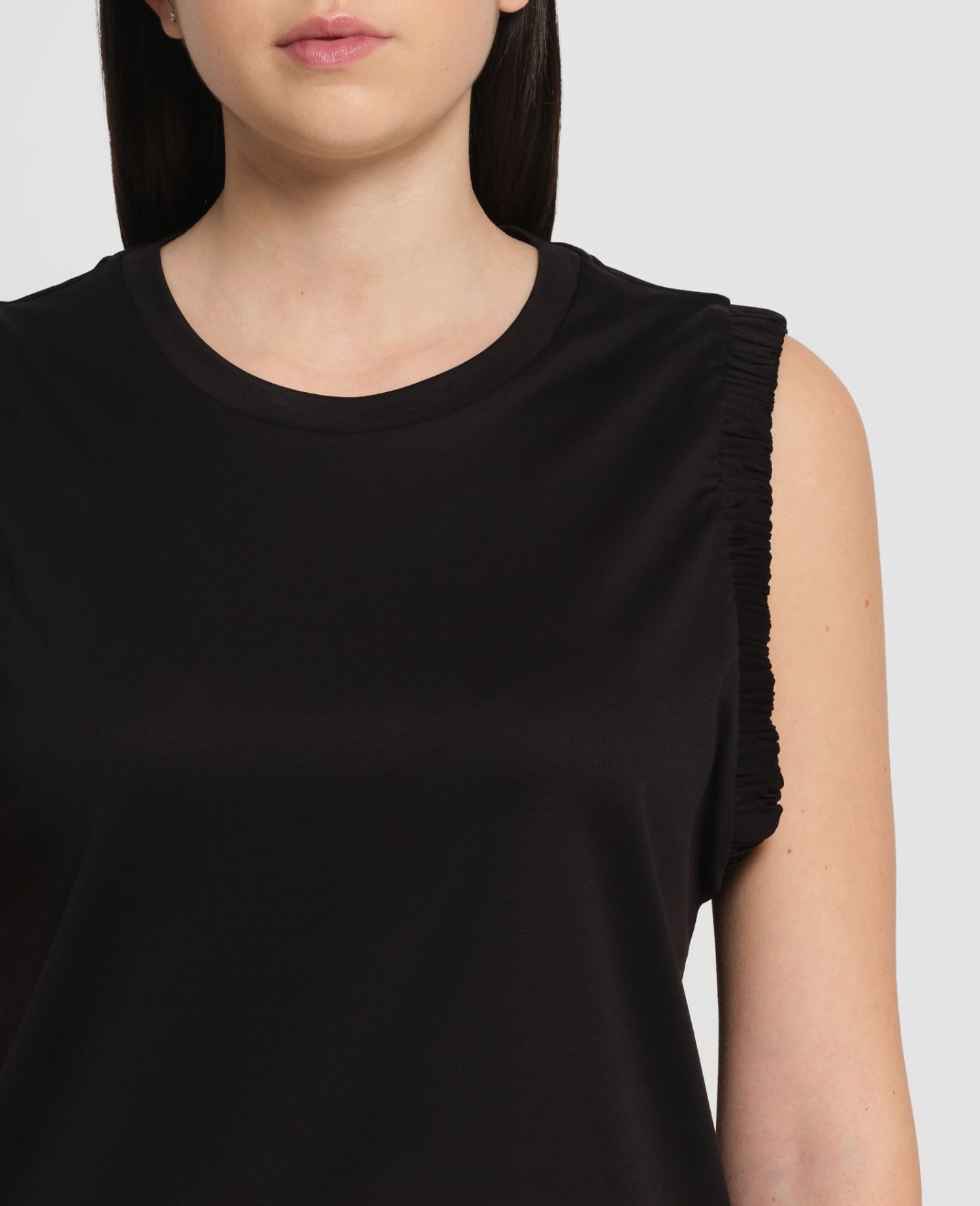 main product photo Interlock Tank Top Black