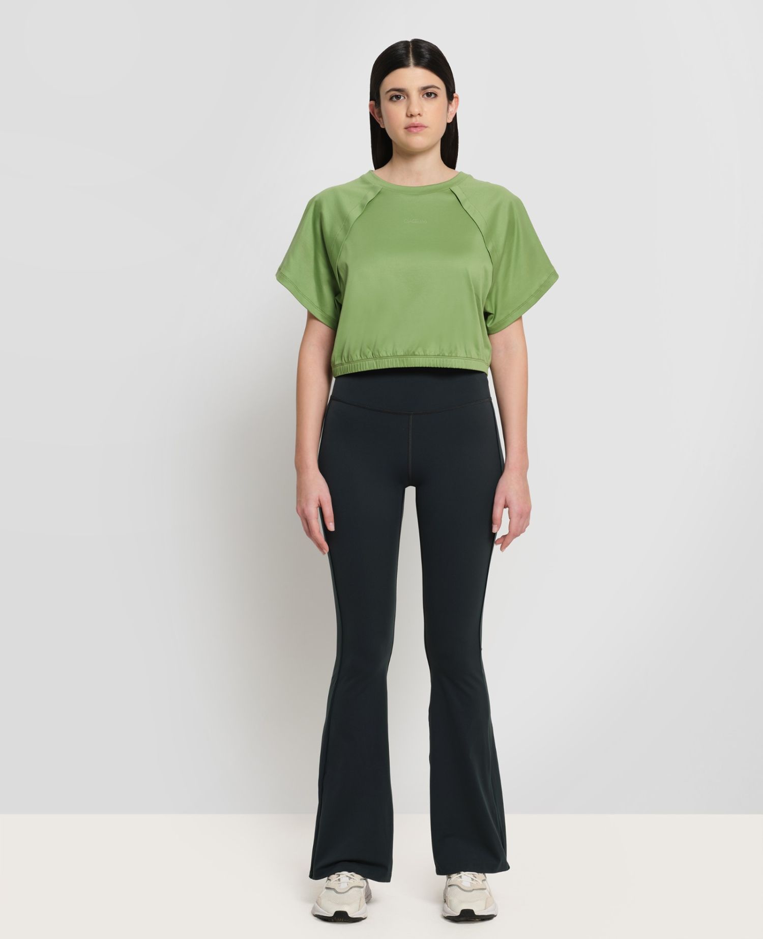 main product photo Cropped Interlock T-Shirt Green