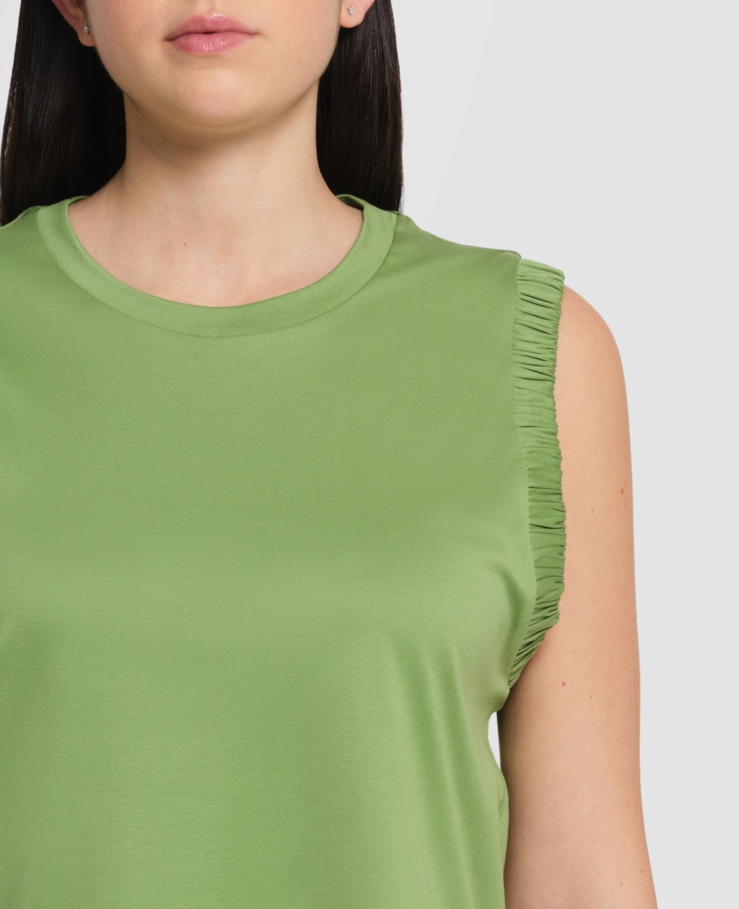main product photo Interlock Tank Top Green
