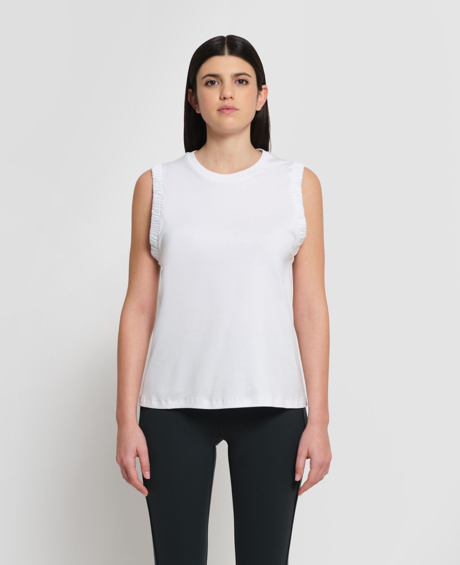 Interlock Tank Top White