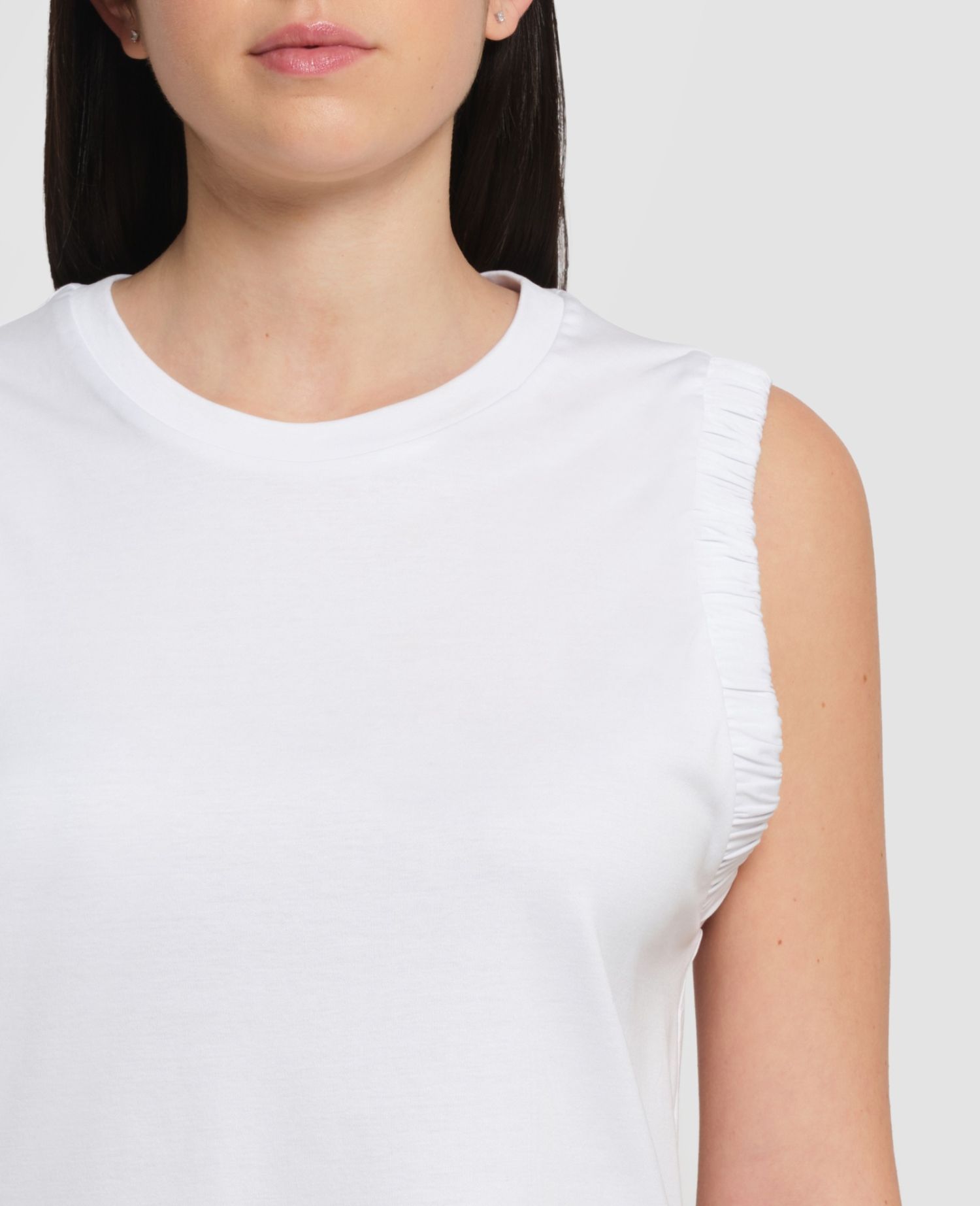 main product photo Interlock Tank Top White