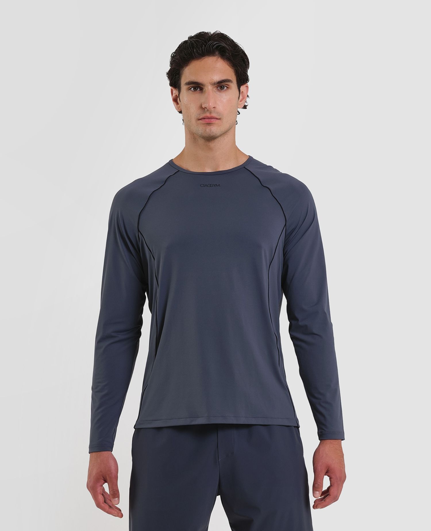 Outline Longsleeved T-shirt Grigio