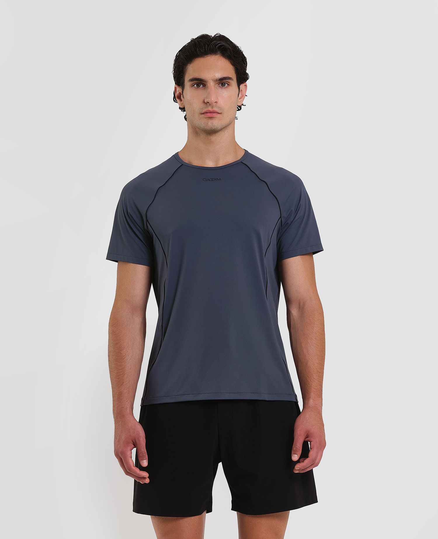 Outline Training T-shirt Grigio