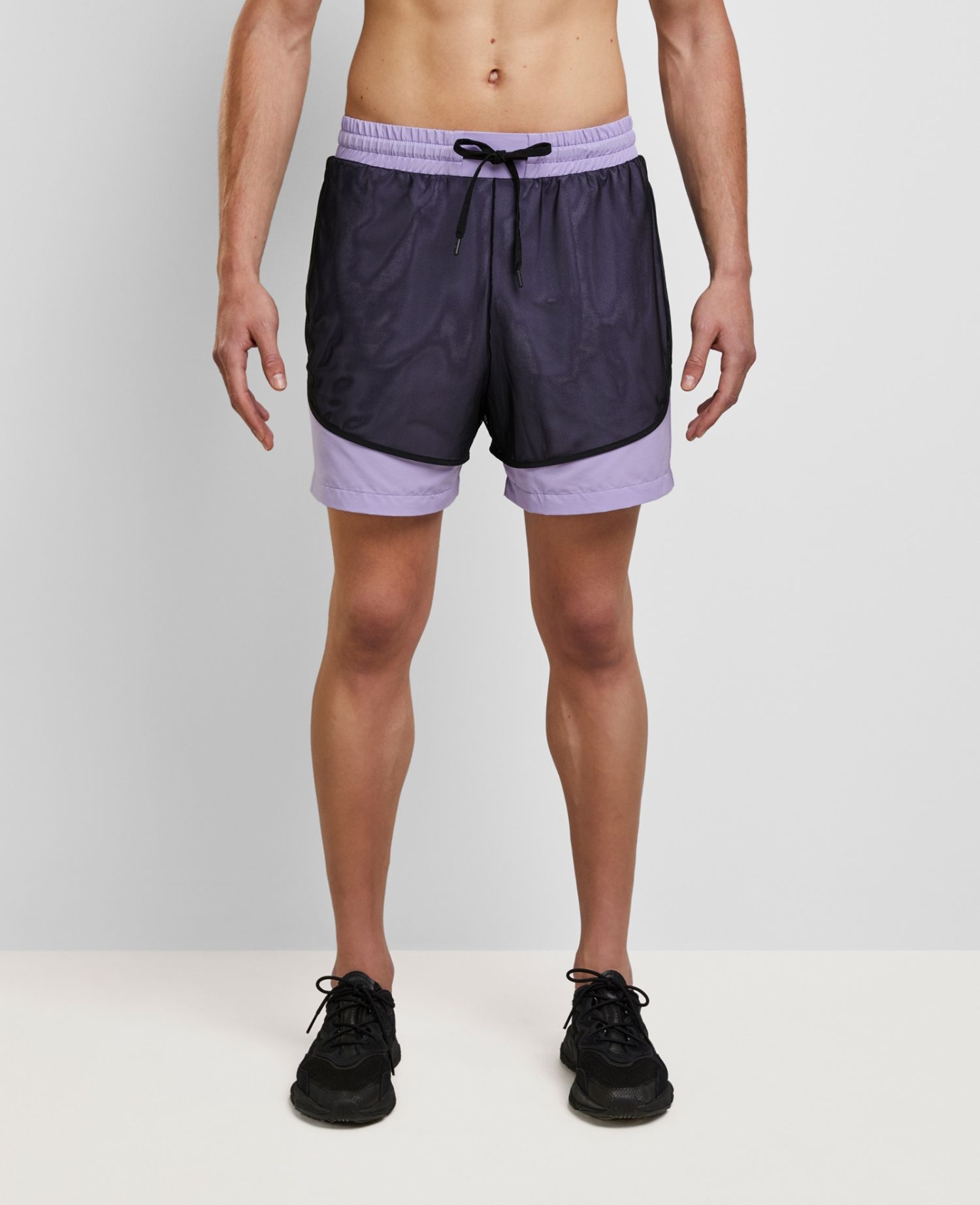 Daring Mesh Shorts Lilac