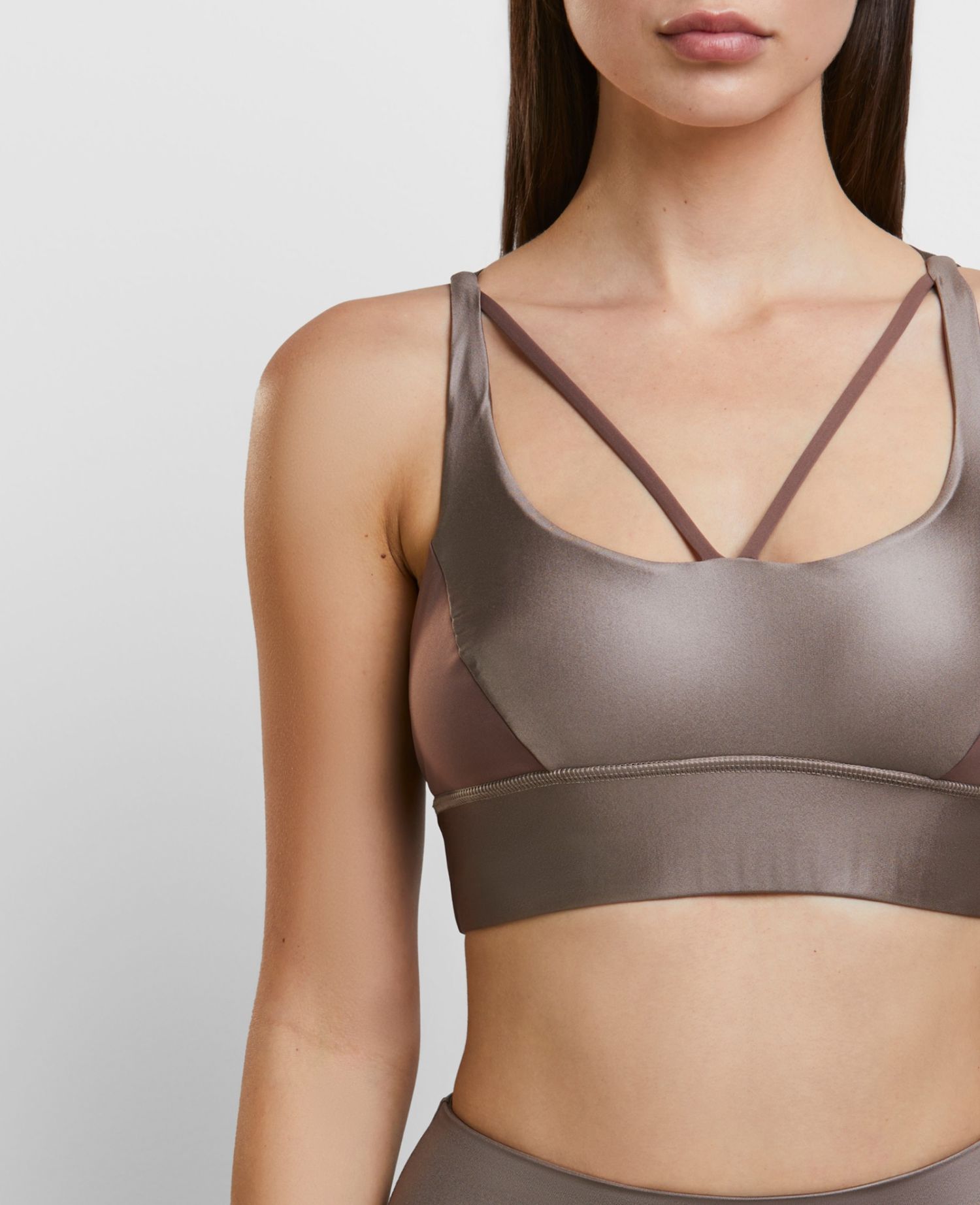 main product photo Daring Scoop Neck Bra Light brown