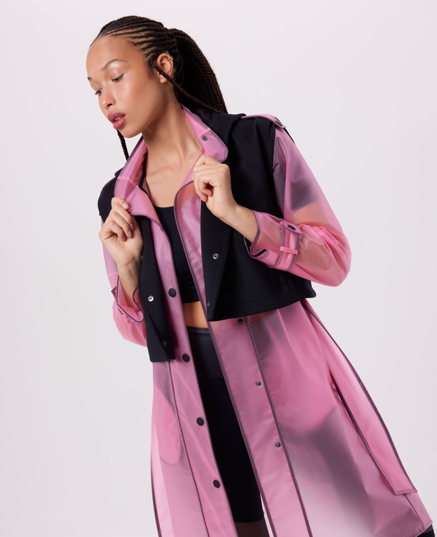 main product photo Club Trench Coat Pink