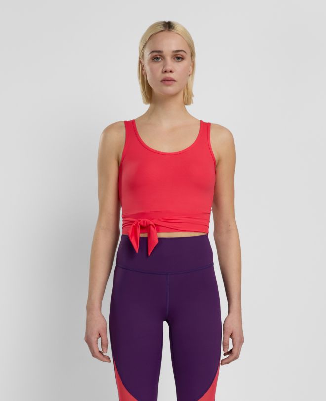 Essential Crossed Tank Top Orange