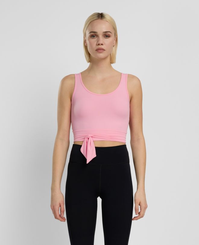 Essential Crossed Tank Top Pink