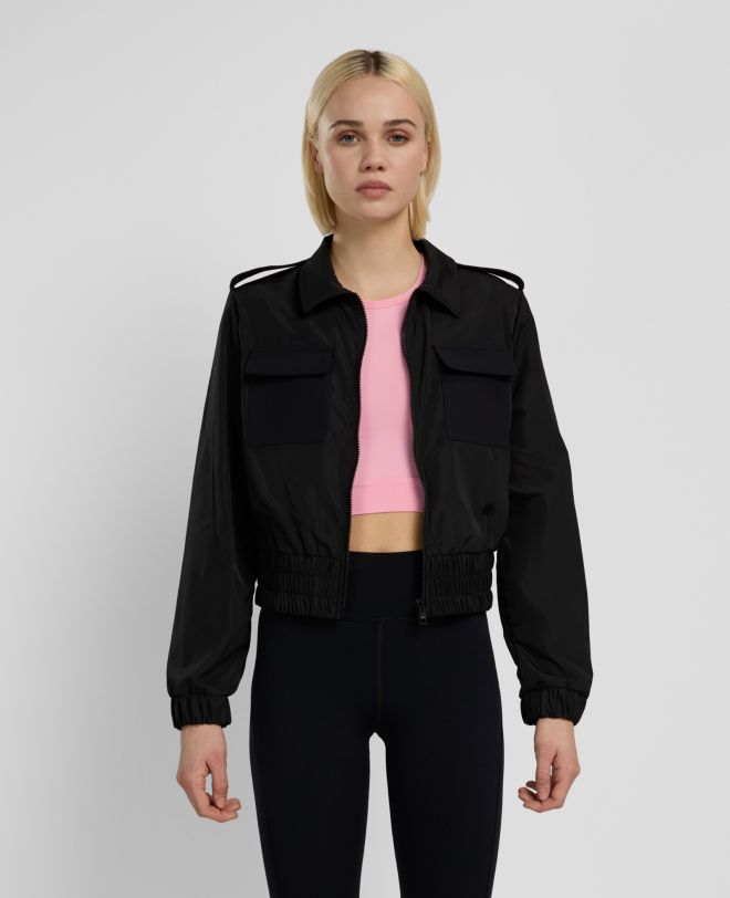 Club Cropped Jacket Black