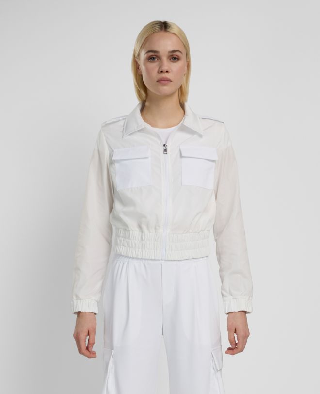 Club Cropped Jacket White
