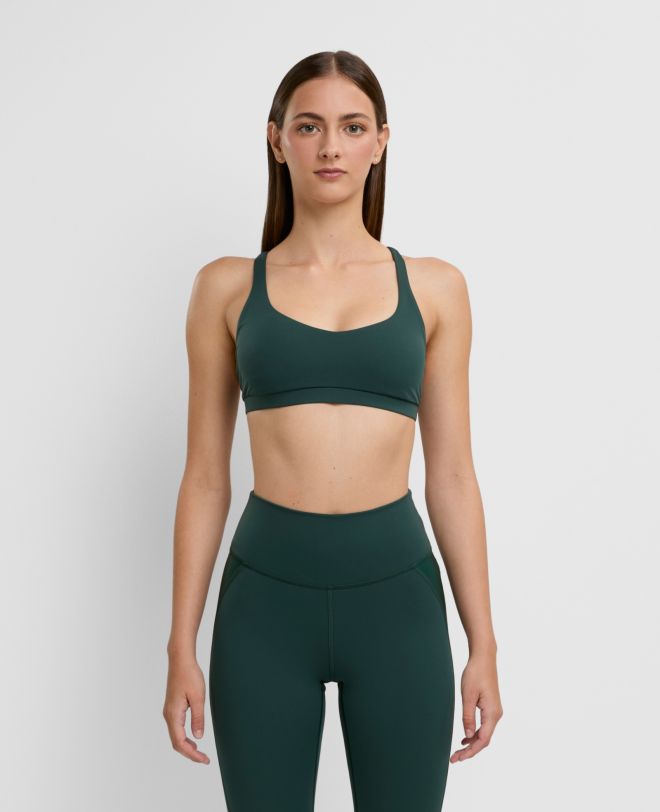 Criss-cross Bra Green