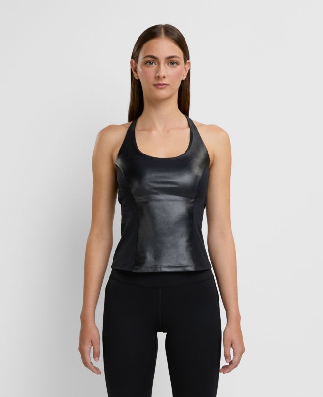 Criss-cross Tank Top Black