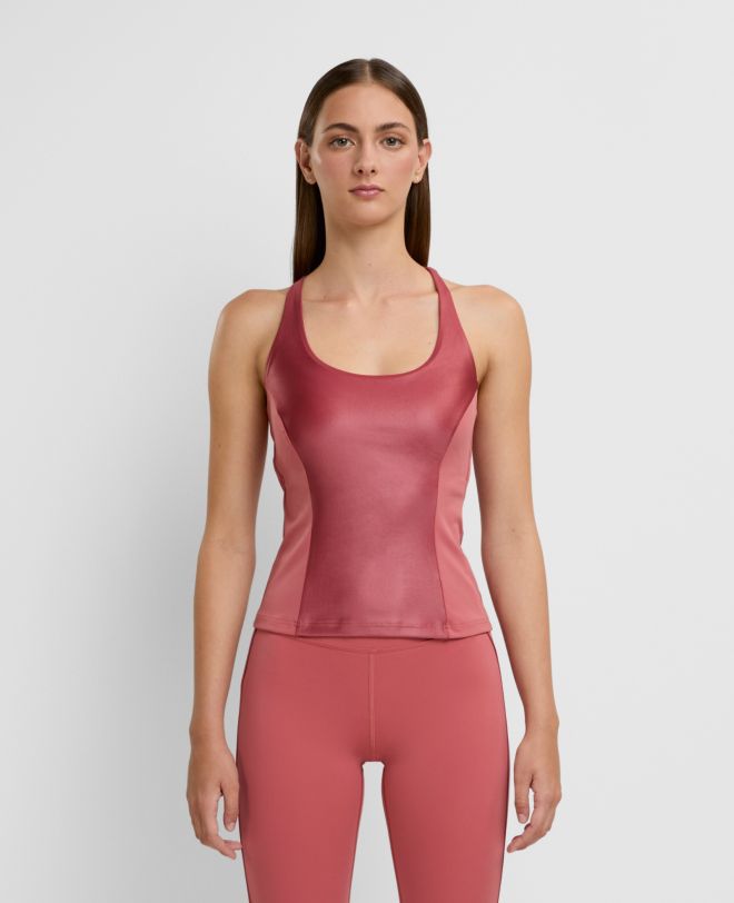 Criss-cross Tank Top Faded Rose