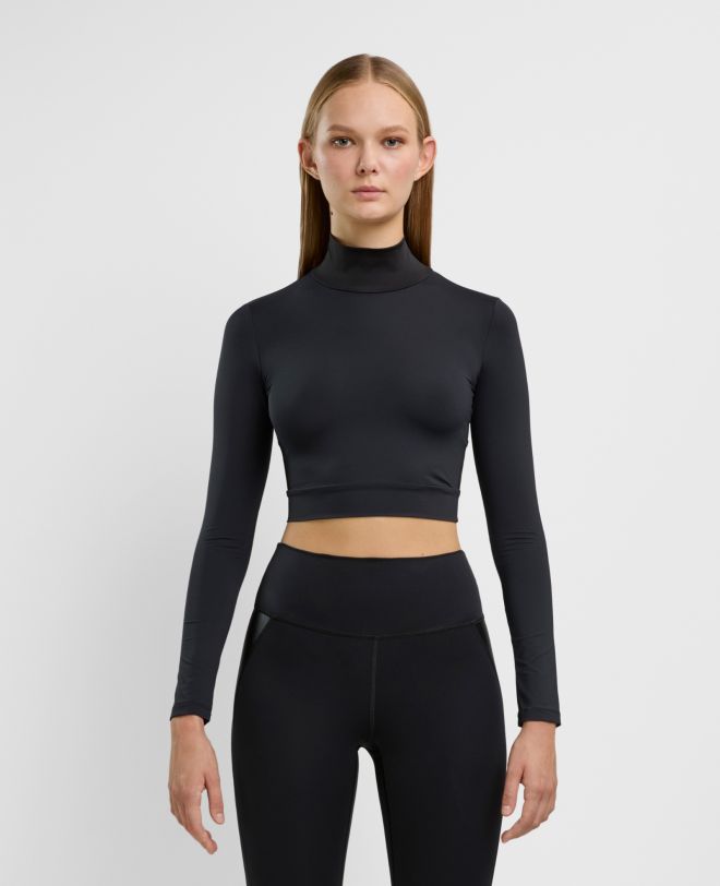 Cropped T-Shirt Nero