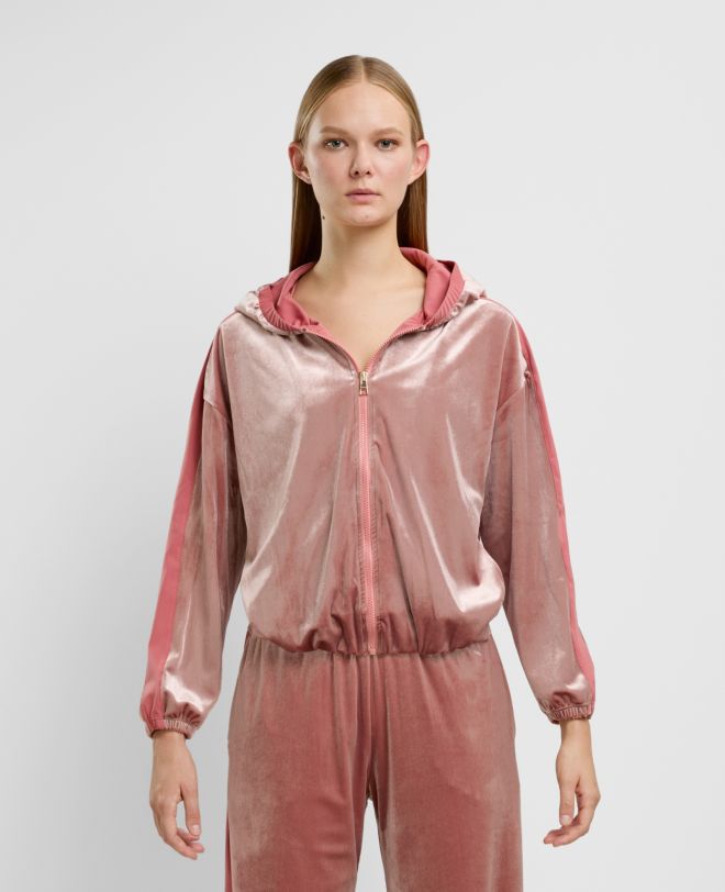Chenille Hoodie Rosa
