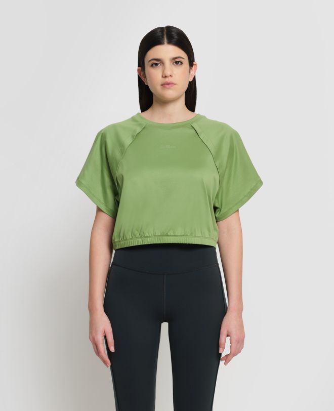 Cropped Interlock T-Shirt Green