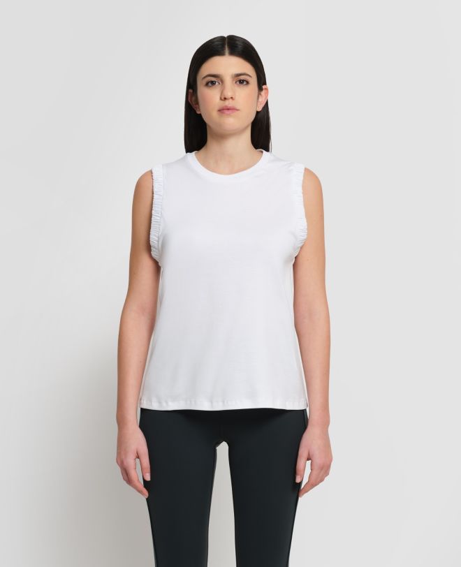 Interlock Tank Top White