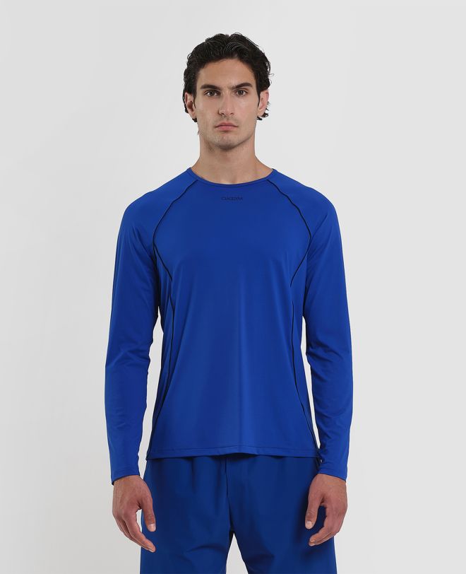 Outline Longsleeved T-shirt Blue