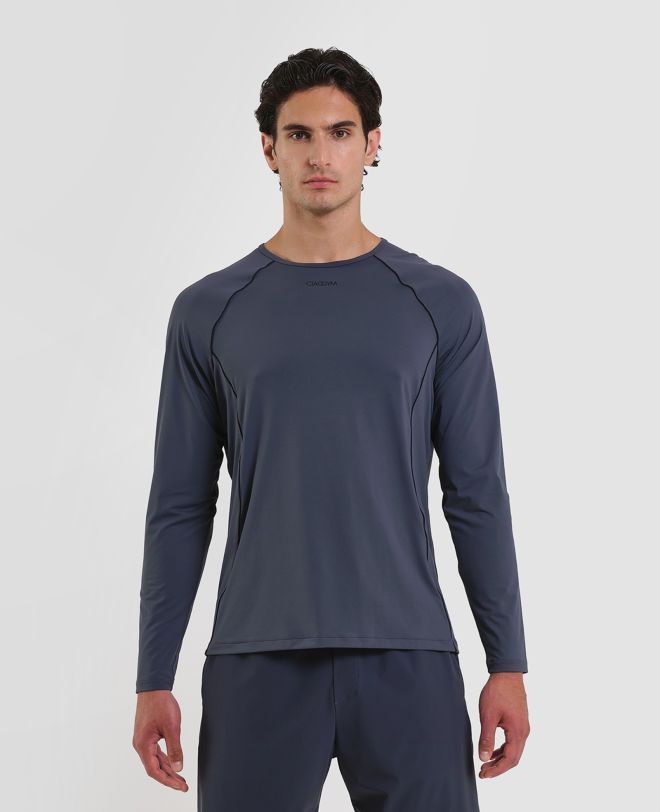 Outline Longsleeved T-shirt Grigio