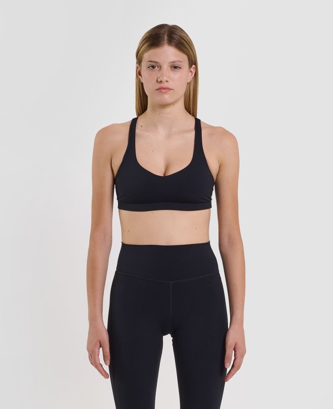 Signature Criss-Cross Bra Nero
