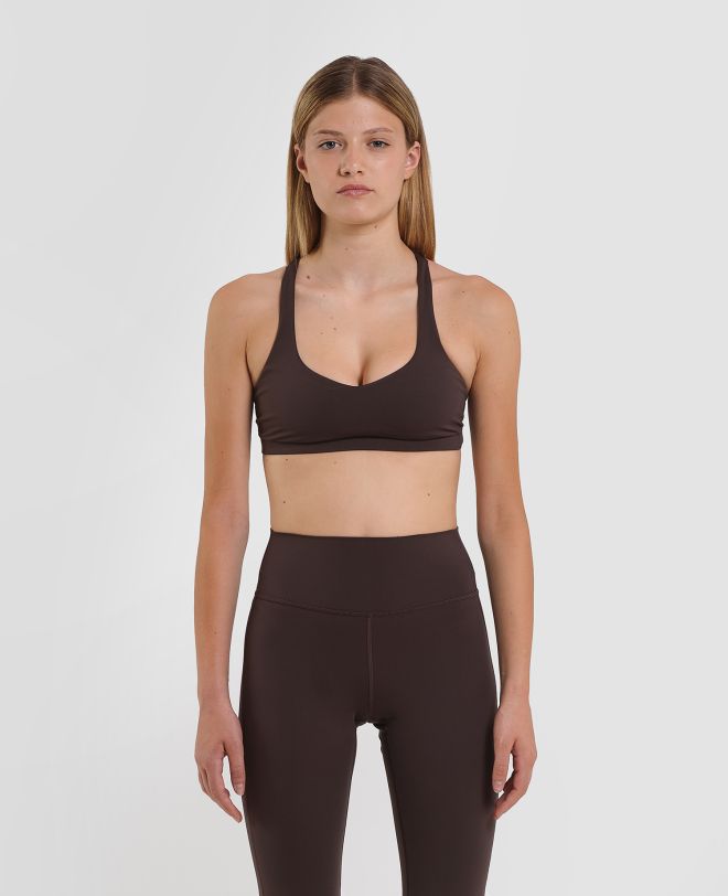 Signature Criss-Cross Bra Marrone