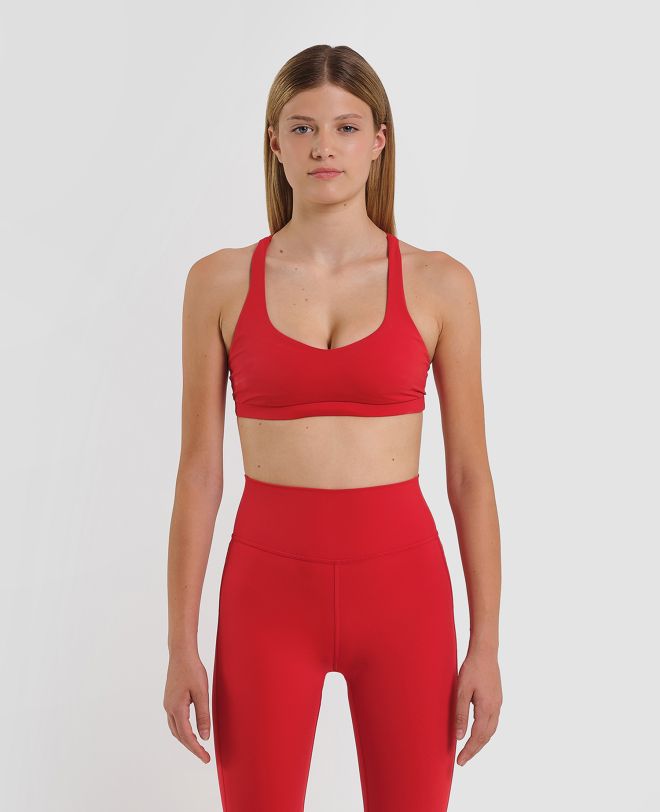 Signature Criss-Cross Bra Red
