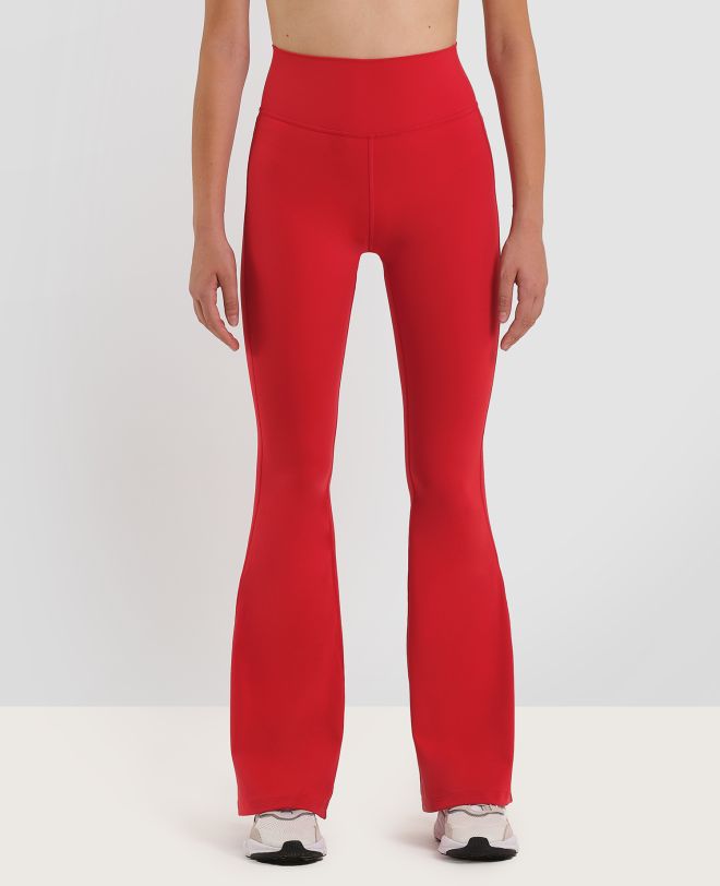 Signature Flared Leggings Red