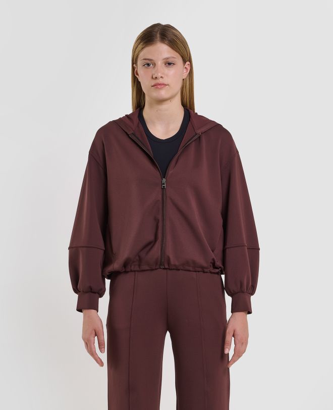 Studio Zip Hoodie Brown