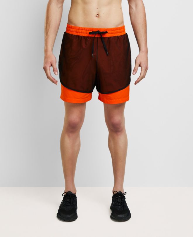 Daring Mesh Shorts Orange
