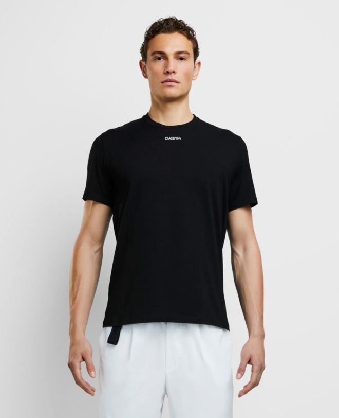 Essential Cotton Stretch T-Shirt Nero
