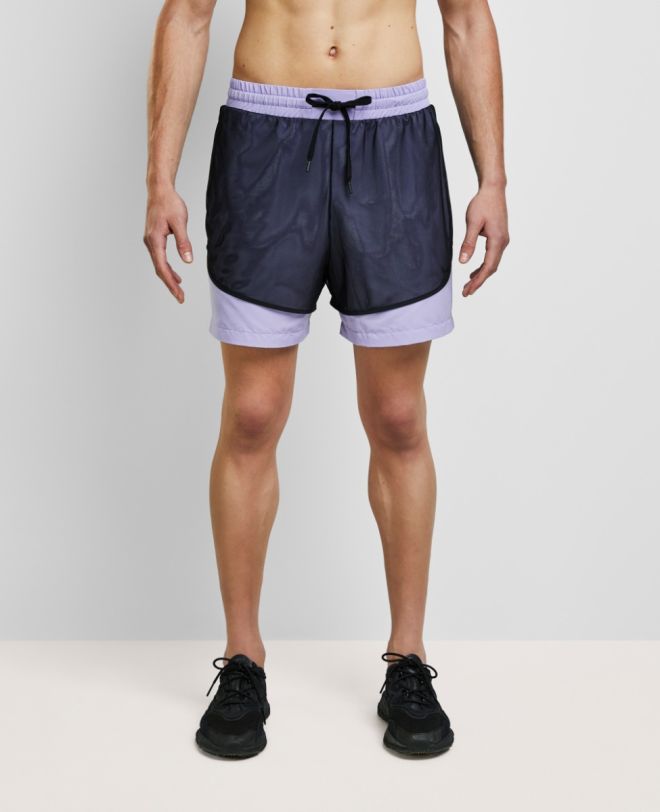 Daring Mesh Shorts Lilac
