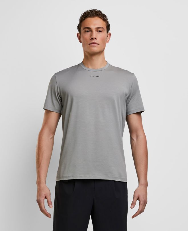 Essential Cotton Stretch T-Shirt Grey - Man