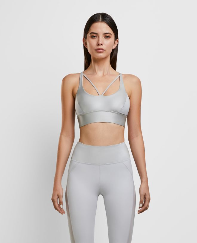 Daring Scoop Neck Bra Light grey